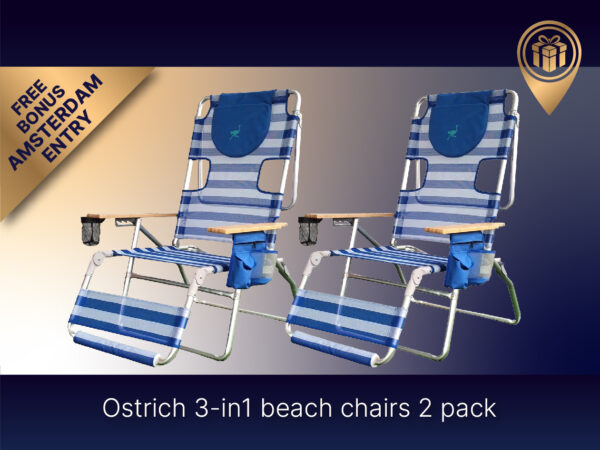 Ostrich Beach Chairs x 2
